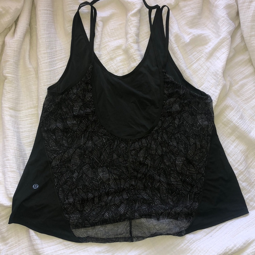 Lululemon sheer open back tank top